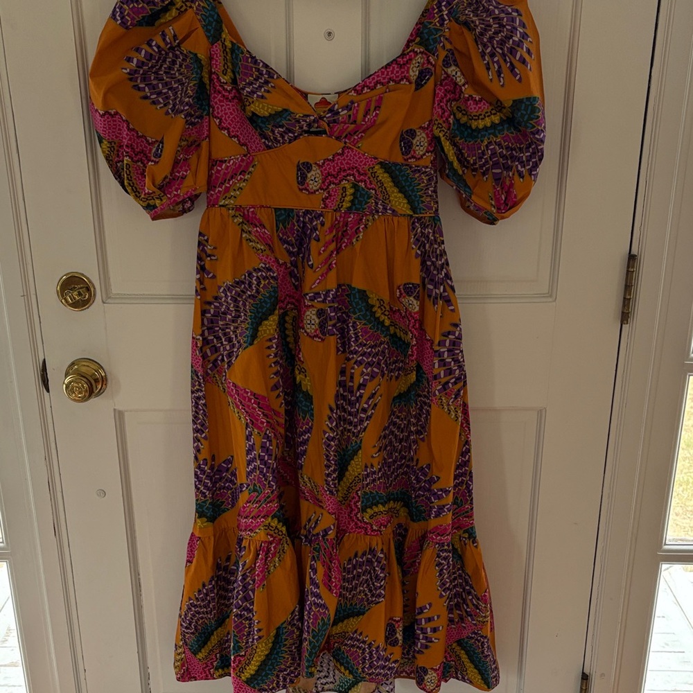 FARM Rio Dress with Puff Sleeves